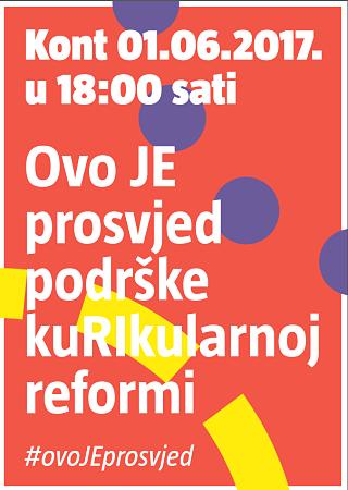 Prosvjed podrške cjelovitoj kurikularnoj reformi!